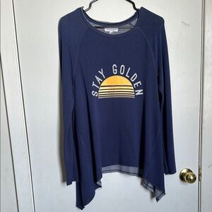 Grayson Threads Navy 'Stay Golden' Long Sleeve Tee